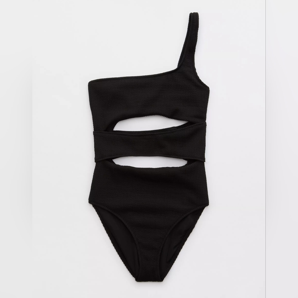 Aerie Crinkle Full Coverage One Piece Swimsuit